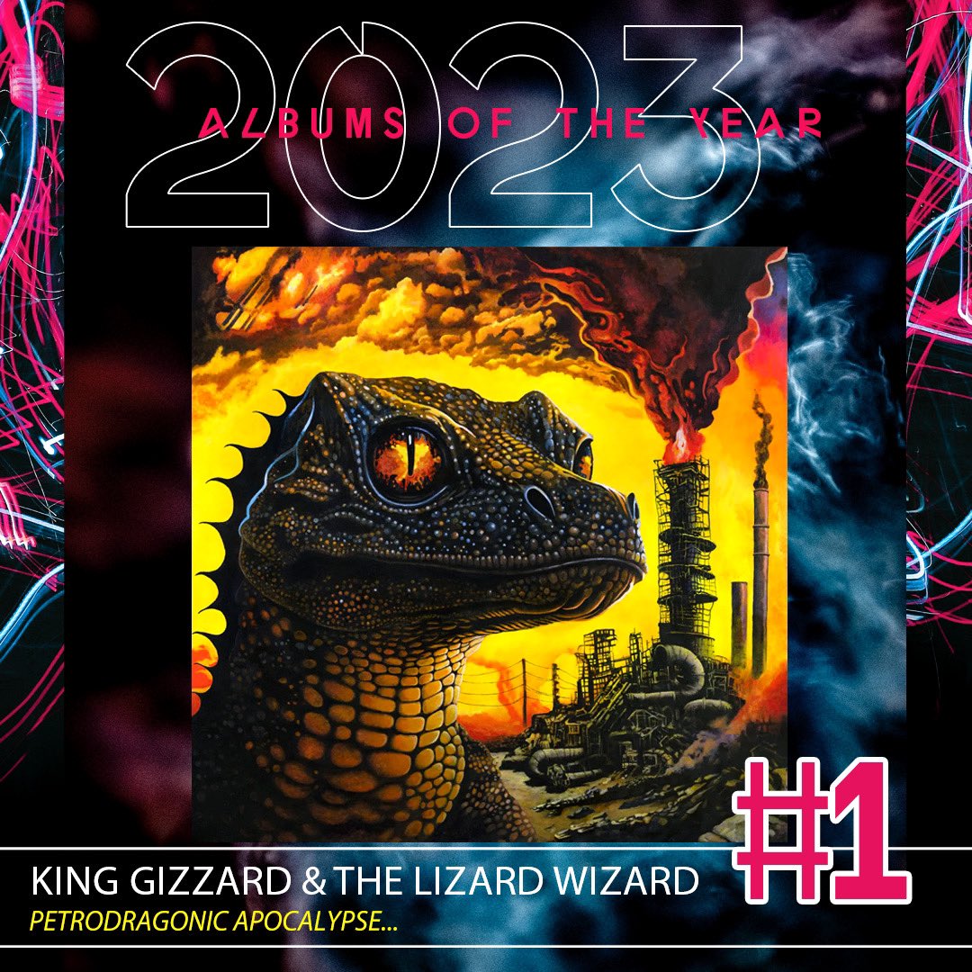 therecorddoctor's tweet photo. My Top 20 Albums of the Year in thread format! 🧵 

01. @kinggizzard 
02. @kinggizzard 
03. #lanadelrey
04. @kylieminogue https://t.co/uDey6OXuaM