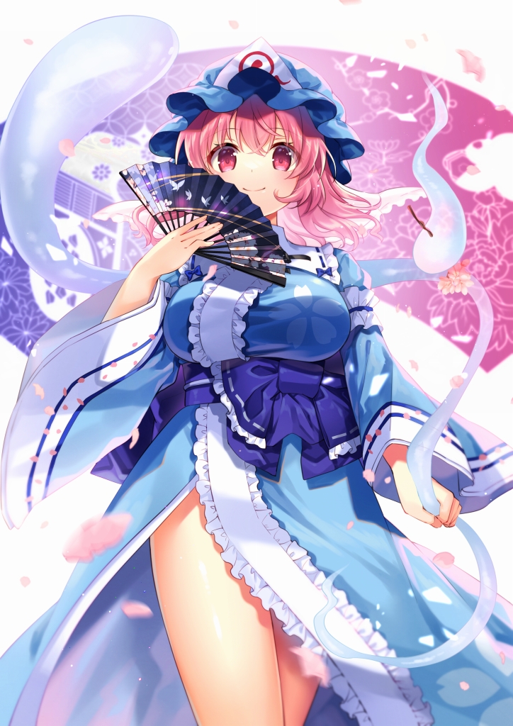 西行寺幽々子 「#2023年自分が選ぶ今年の4枚  幽々子を描いて連載もしての楽しい1年でした!」|南瓜かぷちー🎃漫画連載中のイラスト