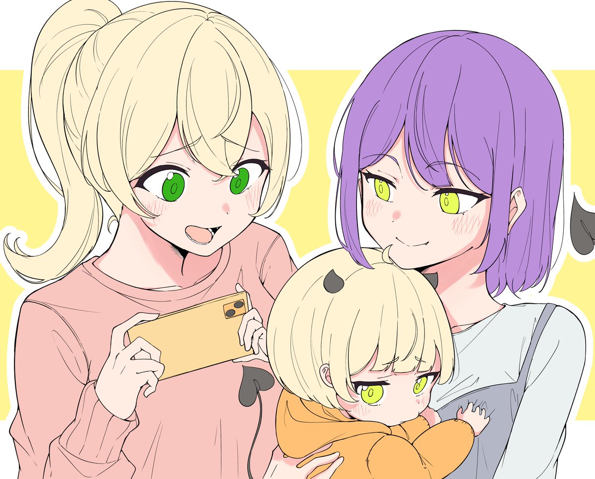 すぎさんページ☆ ちなみに今年最後の絵になるはずだった絵🧡💜🩷