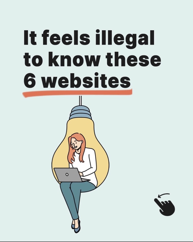 busines_corner's tweet photo. It feels illegal to know these 6 websites... https://t.co/Hr9vHnCoar