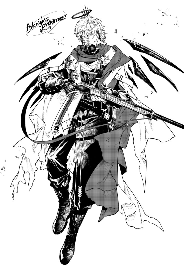 kyo_zip's tweet image. 特別編「空想の花庭」で描いた 
聖約イグゼキュターのコマからはみ出た絵です 
#アークナイツ #OPERATORS #オペレーターズ