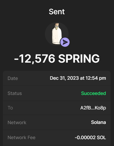 Drop your $SOL wallet address 👇 if you don't have

You will get 12,576 $SPRING 🪂

If you see this interact with Follow, like and RT pinned 📌post