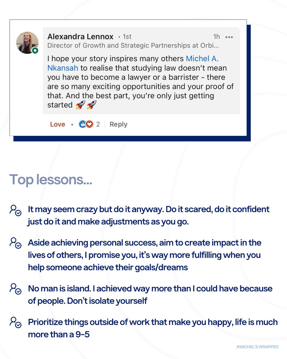 themichnkansah's tweet photo. wrapping up the year today so I thought I should share with some of the things I got involved with outside my 9-5 and the top lessons I learnt. 

left them on the 4th frame. 

#HappyNewYear https://t.co/G5RW8FEchI