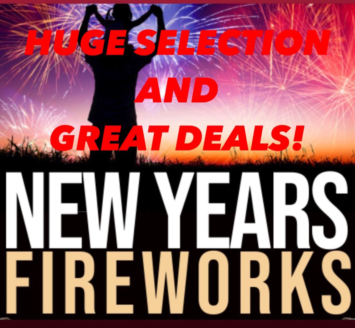 New Years Eve Party! Want Fireworks? We have a massive range available of Selection Boxes, Rockets  and Rocket Packs, Single Ignition Cakes and Large Compound Cakes. 
#crewe #cheshire #nantwich #sandbach #alsager #wilmslow #alderleyedge #middlewich #northwich #congleton #nye