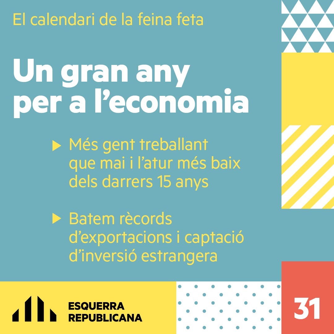 🎄El calendari de la feina feta! #ERC #ercbaixpenedes