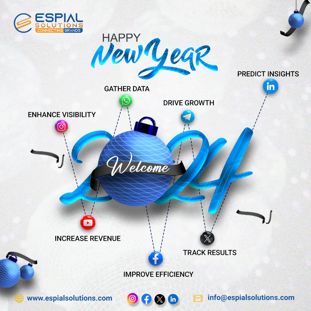 Espial sends warmest New Year greetings! We wish you a year filled with digital success, marketing milestones, and endless possibilities. 4! #newyear #newyear2024 #newyeargreetings #digitalmarketingagency #marketingagency #contentmarketing #sales