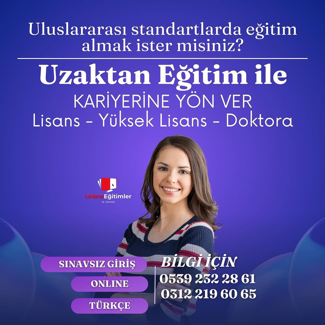 Eğitim Hakkında Detaylı Bilgi Almak için
📲0312 219 60 65
📲0539 232 28 61 (Whatsapp - Telefon)

#onlineegitimler #onlineegitimlerakademi