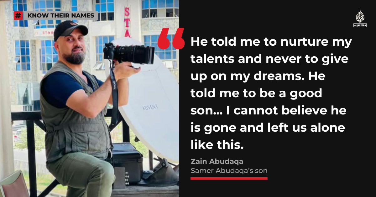 Al Jazeera’s cameraman Samer Abudaqa bled to death after being hit during an Israeli air raid in Gaza. His family and colleagues remember a man of love and dedication to his craft aje.io/27i1gj
