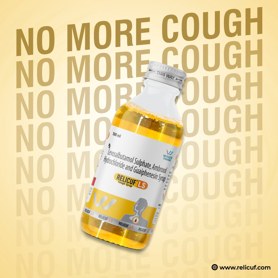 Relicuf LS Cough Syrup: the ultimate solution for a cough-free life!

Click here to know more: relicuf.com

#Relicuf #coughrelief #coughremedy #coughsyrup #coughmedicine #coldsymptoms #sorethroat #nasalcongestion #fluseason #healthylifestyle