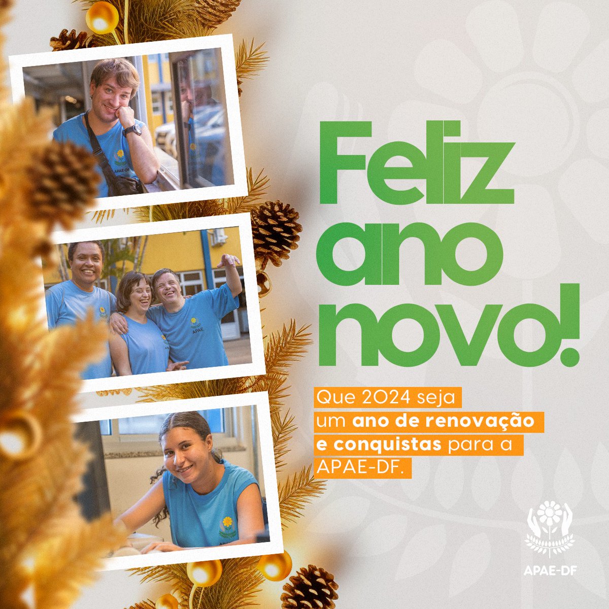 apaedf's tweet photo. 🌟 Em 2024, celebraremos 60 anos de dedicação, inclusão e amor ao próximo. 🎂 Que o ano novo nos encontre unidos em prol das pessoas com deficiência 🤝 Agradecemos por fazerem parte da APAE-DF. Que todos sigamos com saúde, alegrias e realizações. 🎊🥂

#FelizAnoNovo #ApaeDF https://t.co/ThNAUQMEWs