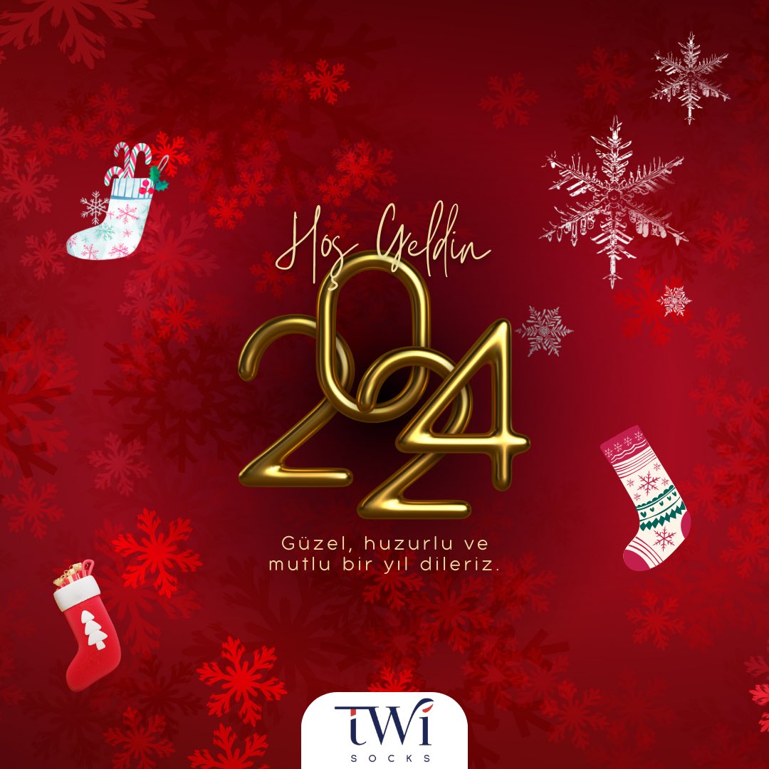 Yeni yılın güzellikleri, sıcaklığı ve umut dolu günleriyle birlikte gelmesini dileriz. Sağlıklı, mutlu ve başarı dolu bir yıl geçirmeniz dileğiyle! Yeni yılda da adımlarınız hep renkli, günleriniz hep sıcacık olsun. Mutlu yıllar dileriz! 🧦🎉 

#mutluyıllar 
#Hoşgeldin2024