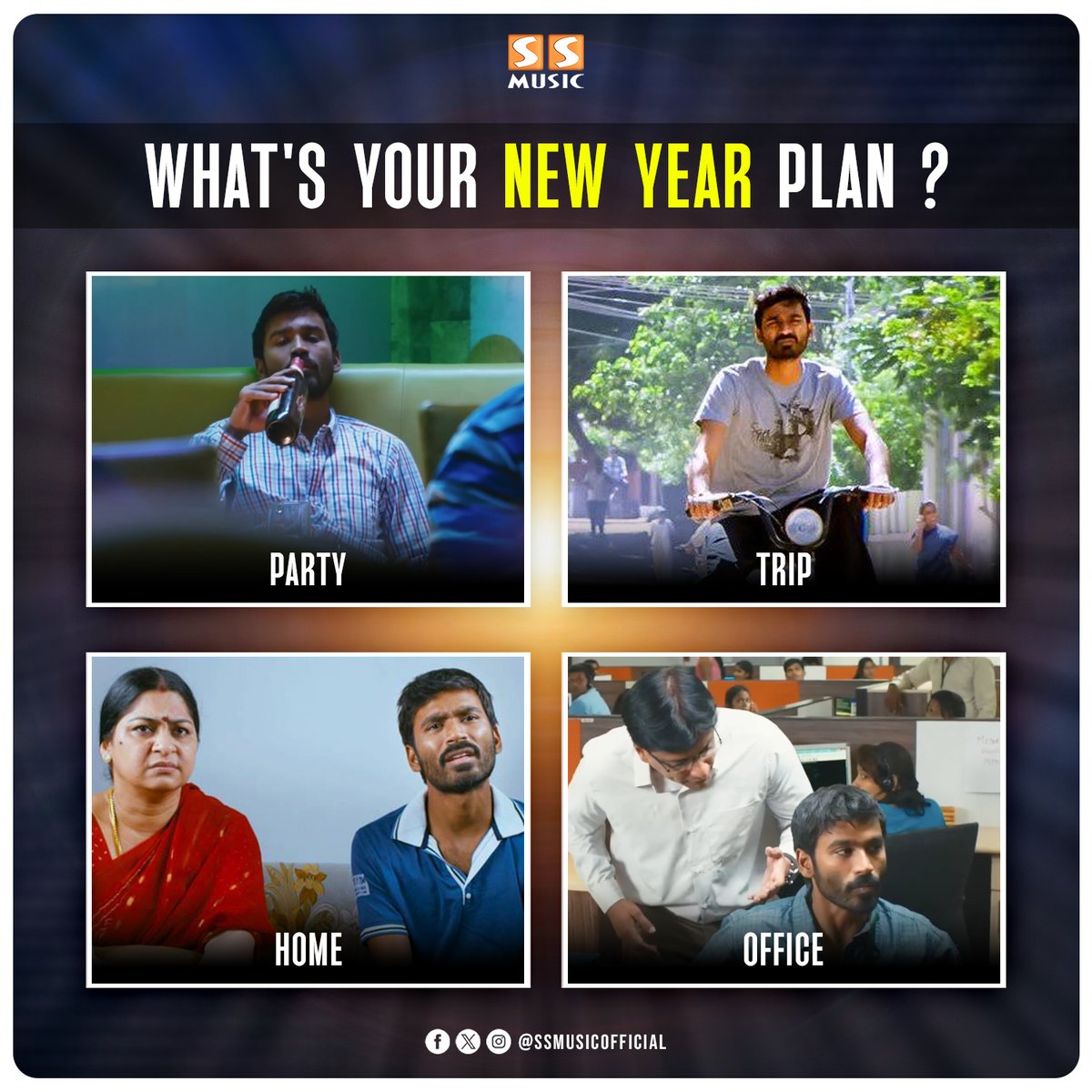 What's Your Plan ? 🥳🎆
.
#Bestof2023 #HappyNewYear #HappyNewYear2024 #2024goals #2024resolutions #TamilCinema #ssmusic