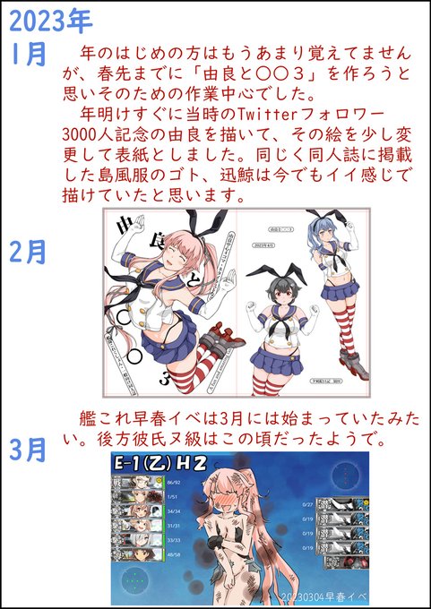 すごく大雑把に今年の振り返り。2回イベント参加ができたのは良かったけど、その分描いたり動いたりする機会が少なかったかなあと思います。来年はその辺をもう少し増やしたいですね。