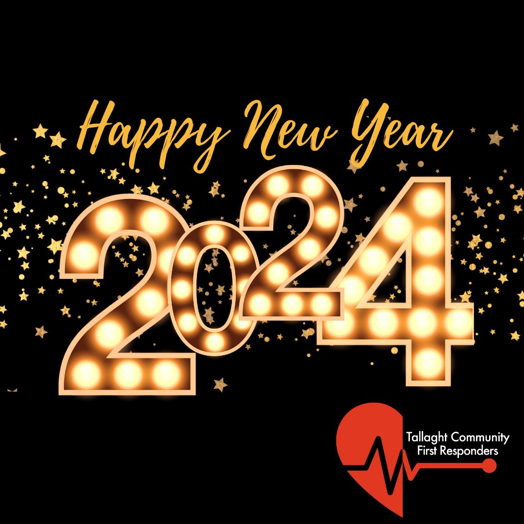 Before the clock strikes 12 tonight, we want to wish all our followers, supporters, patients and the community of Tallaght a very happy & healthy New Year. As always, our volunteer responders remain on call during the festivities 🎆 @AmbulanceNAS @DubFireBrigade @TallaghtAmbo