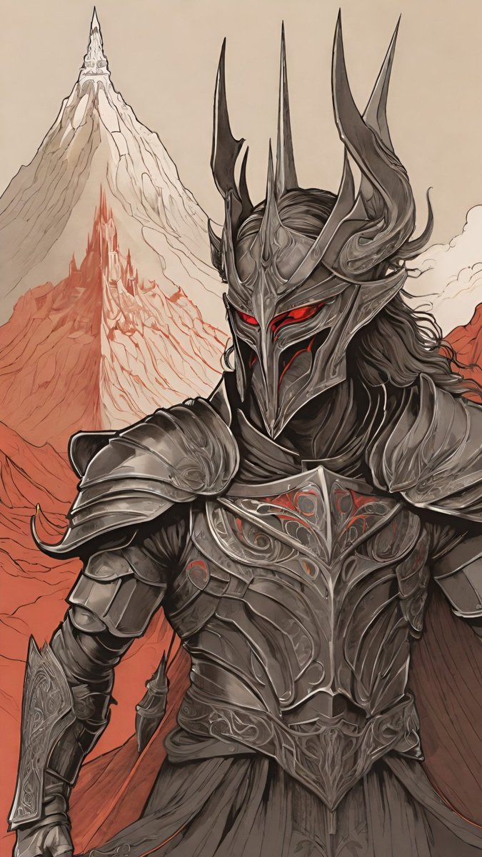 timeecon's tweet photo. Sauron. For #FriSatSun AI Challenge #9. "The Lord Of The Rings". Honoring of the one and only @jinx_aiart  @kevin242kdr https://t.co/v64yidEXQi