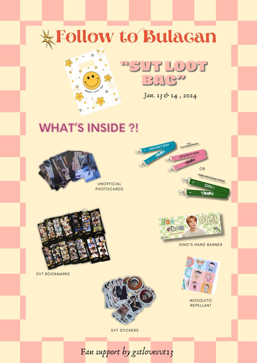 gwnchannie's tweet photo. Ftb freebies‼️
🩵SVT loot bag🩷
~fan support by @gstlovesvt13~

📍Philippine Sports Stadium
🗓️ Jan. 13 &amp; 14 (Day 1 &amp; 2)

mechanics:
📌limited qty 1:1
📌like &amp;rt
📌ftf trade

see u carats!

#SEVENTEEN #SVT_TOUR_FOLLOW #FOLLOW_TO_BULACAN #FTBfreebies https://t.co/VS60i1pFbq