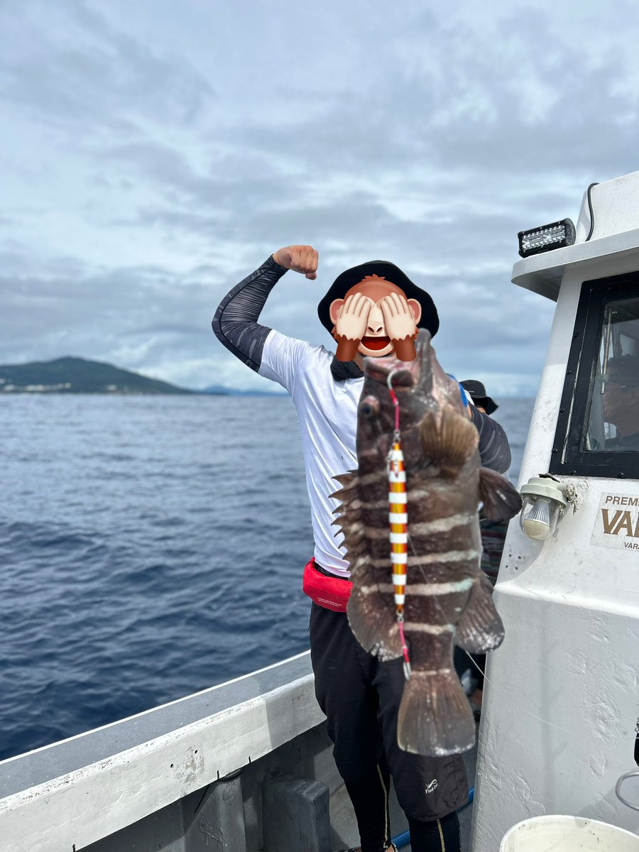tsuritaro55's tweet photo. #今年の釣果を4枚で振り返る

1三重県遠征トンジギ
2ジギングでカジキ70kg
3マハタ
4オキサワラ11.5kg https://t.co/0Ckw6s0BBH
