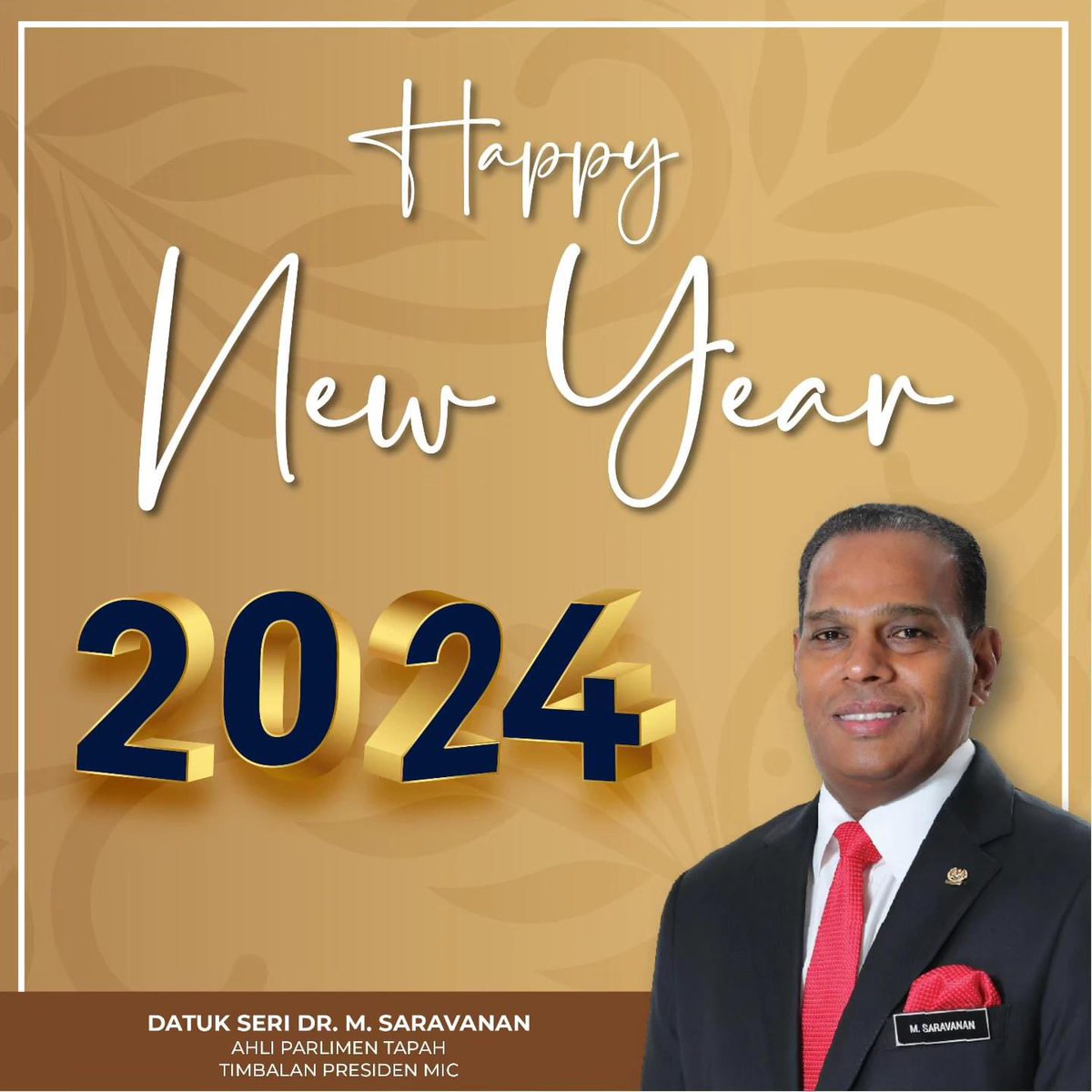 Selamat Tahun Baru! Semoga tahun baru ini penuh dengan kebahagiaan dan kejayaan untuk semua.

#DSMS
#AhliParlimenTapah
#TimbalanPresidenMIC