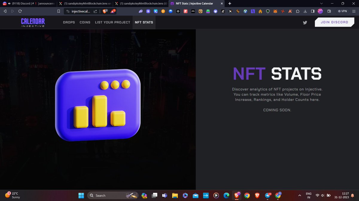 SandipK41012586's tweet photo. you can see in calender they update all nft mint date. 
And they also process in develop the NFT STATS and coins https://t.co/aiAxKo80O5