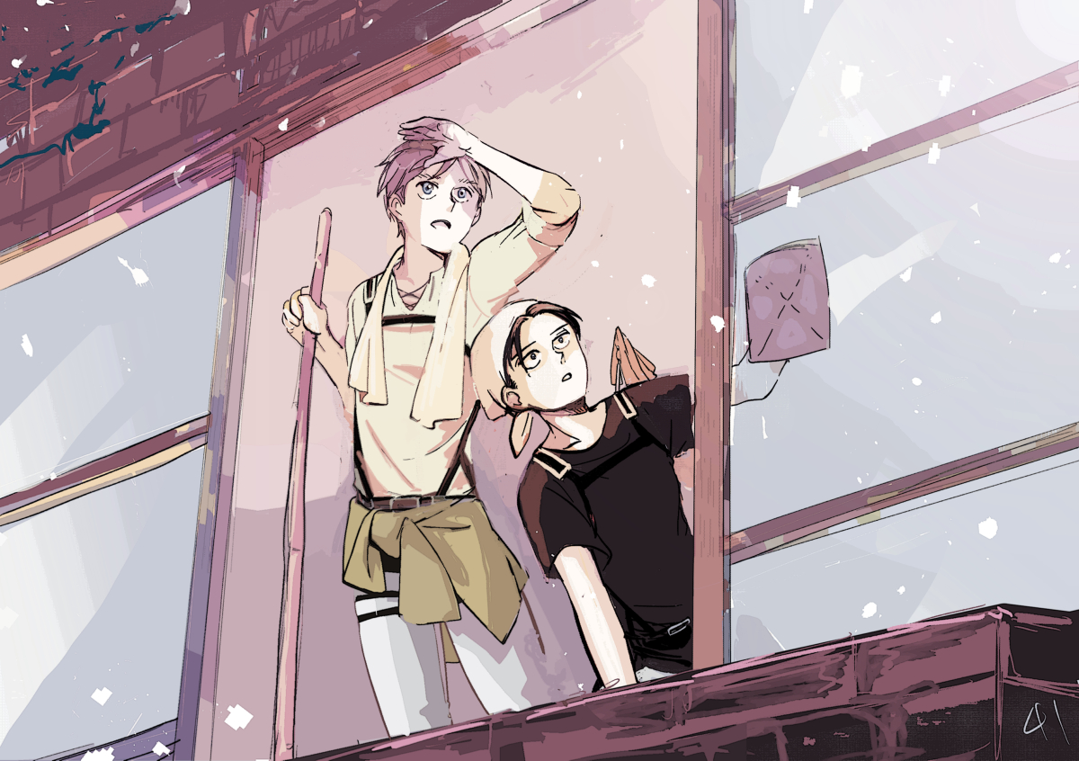 #エレリ版真剣お絵描き60分1本勝負
12/31_14:40_16:00 「寒空」
よいお年を！