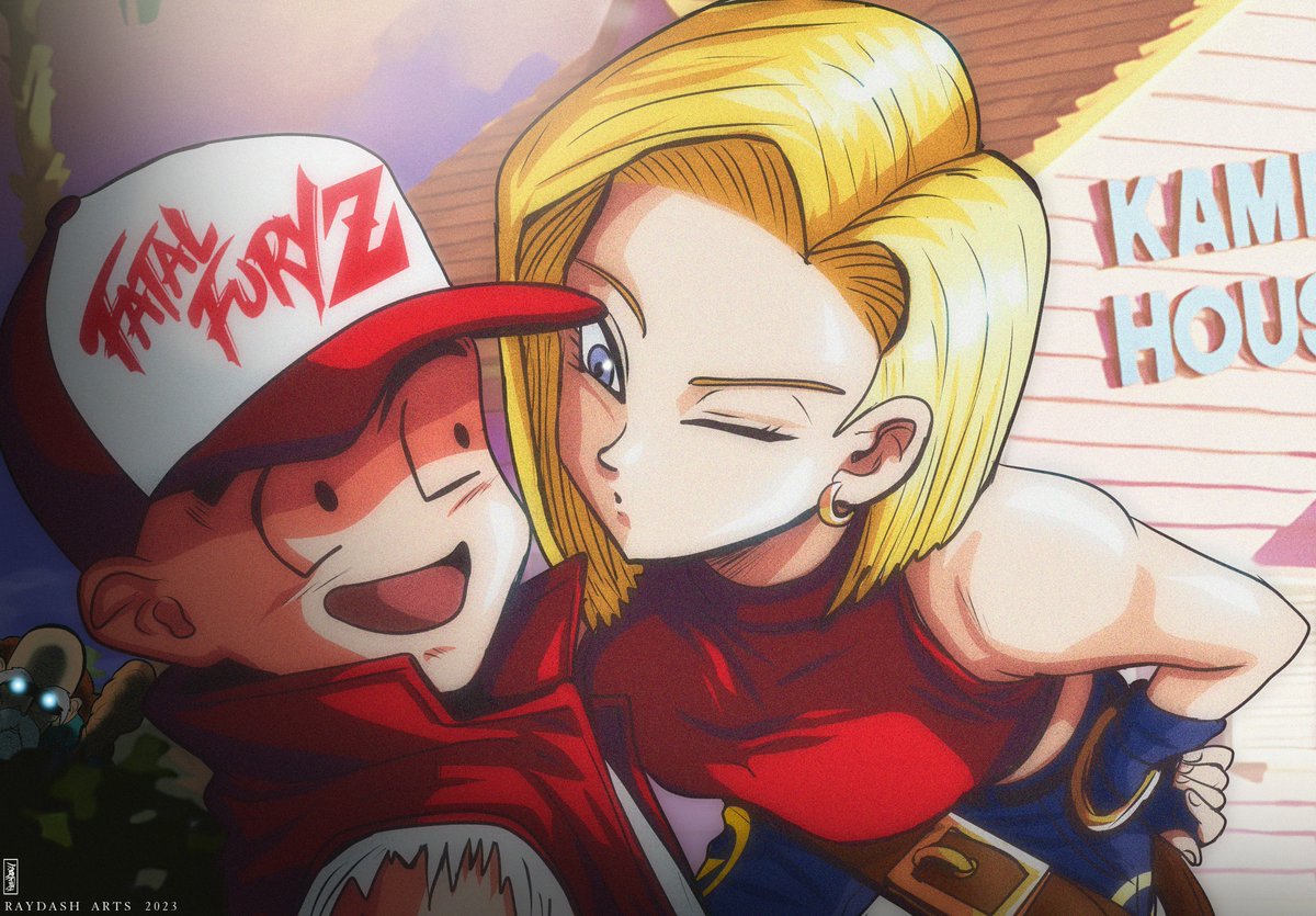 Krillin : Hey 18, Are you Okay?
18 : Why? Coz you gonna Buster Wolf me?

Shadow at the back : Go Beyond the Human expectations. That's my student!
#dragonballz #dbz #kof #thekingoffighters #fatalfury #bluemary #android18 #krillin #raydasharts