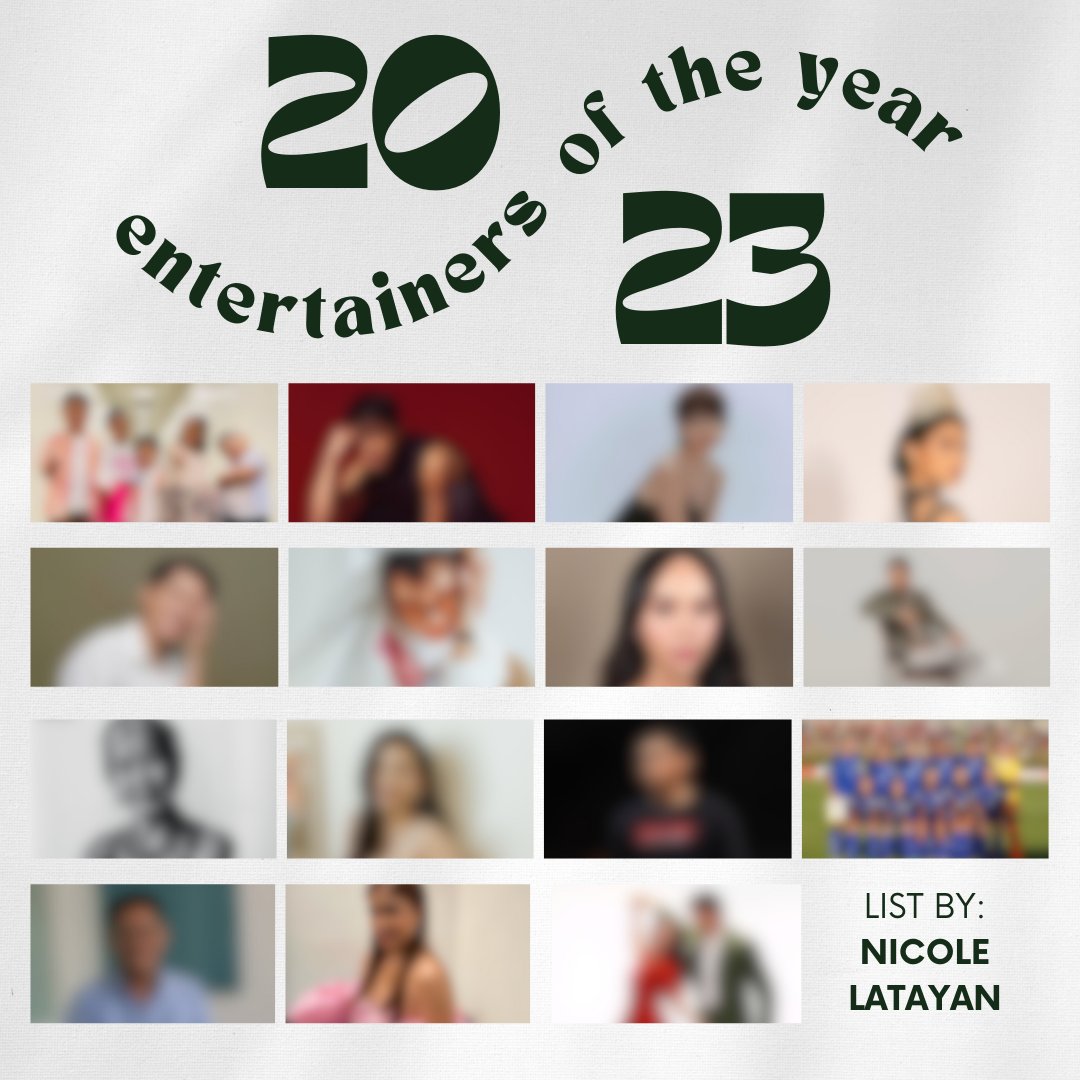 Now in its 14th(!!!) edition, find out the list of newsmakers, overachievers, and the members of Pinoy pop culture class for 2023! #EOTY2023 Can you guess from the images who are this year's batch? Welcome to my personal picks for Entertainers of the Year 2023! [a thread]