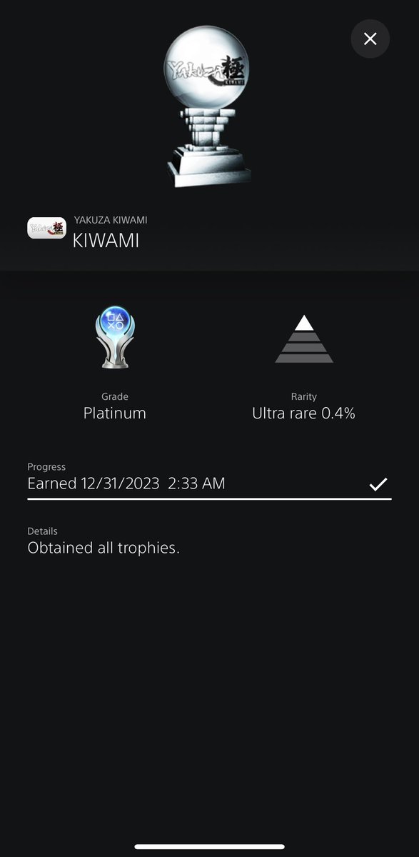 MimiRox91's tweet photo. 6 years and 1 month later finally platinumed yakuza Kiwami 😂 and it was my 20,000th trophy!!! https://t.co/orFbNHI5YL