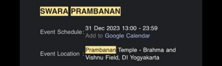 cakletkeik's tweet photo. ‼WTS SWARA PRAMBANAN‼
3 tickets 350k/ticket https://t.co/g4MNMzWvyf