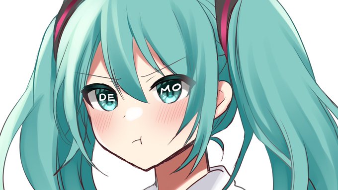 メイドちゃんのために描いたDEMOミクちゃん 