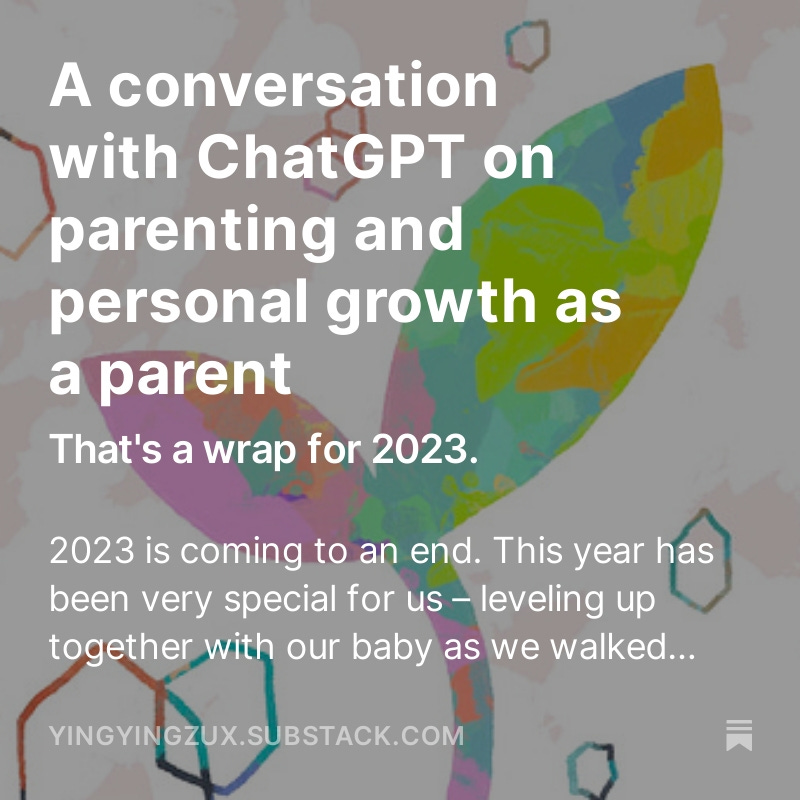 yingyingzUX's tweet photo. https://t.co/5yWxWiE4bM #ChatGPT #parenting https://t.co/bEFZsSLzfk
