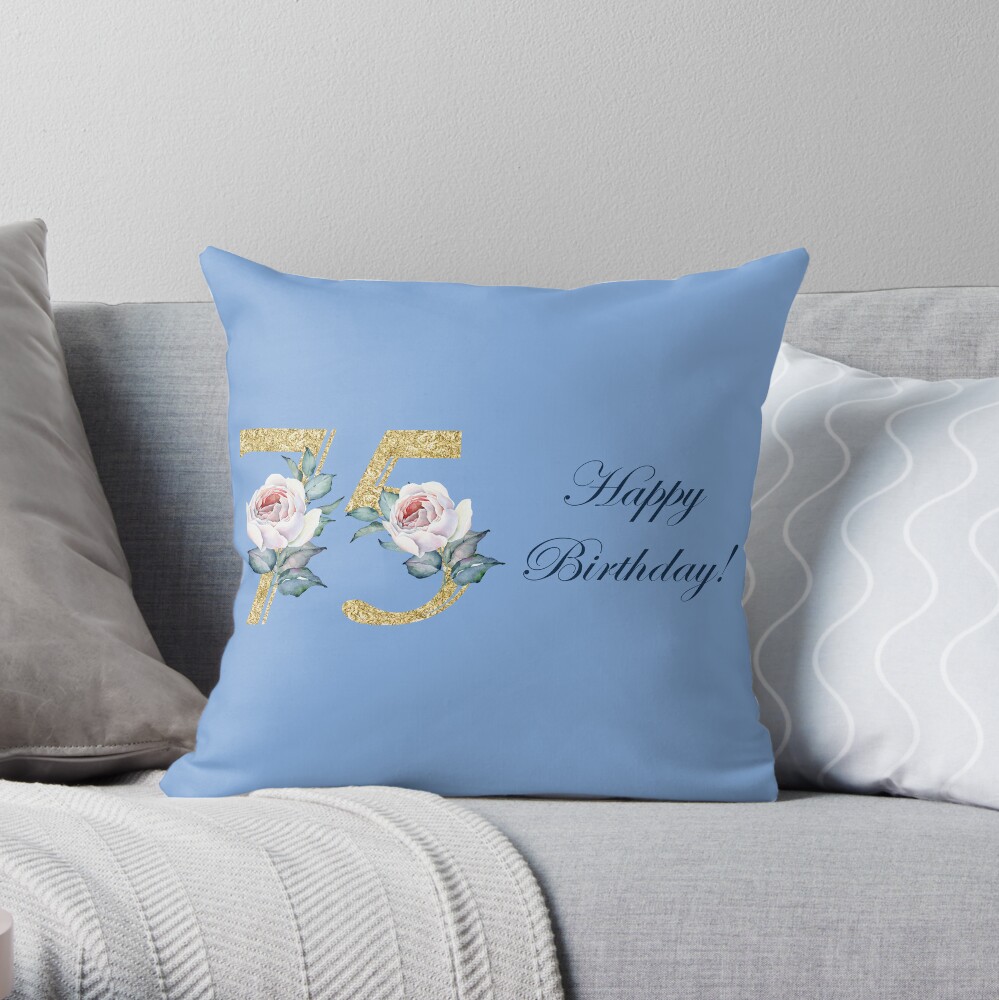 HurmerintaArt's tweet photo. Happy Birthday greeting for 75 years. Lovely choice for cards, pillows, notebooks and journals. 
#birthday #seventyfive #giftidea

https://t.co/whstkWOPAw https://t.co/xuAuca3t1m