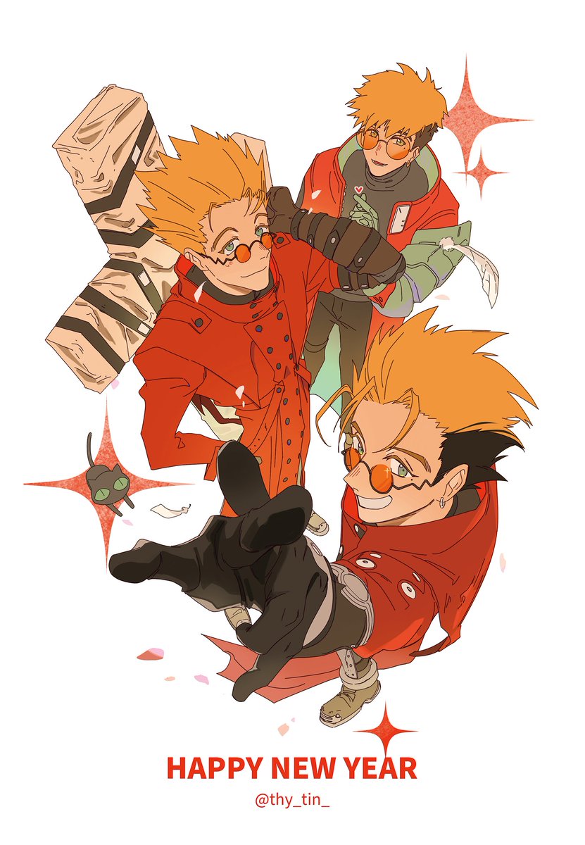 Trigun_Tin's tweet photo. Happy new year! 

#trigun #TRIGUNSTAMPEDE https://t.co/rzowXVvwGI