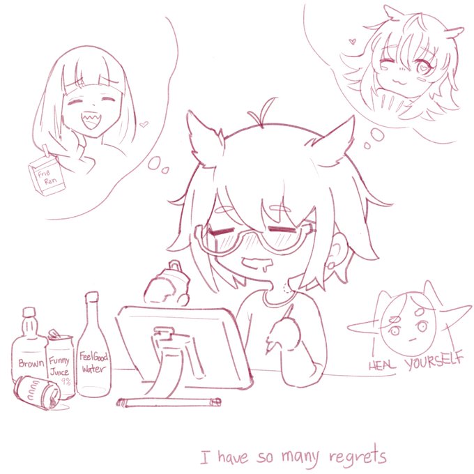 I am sorry For the final third of this year I haven't really posted any new art work. Been busy tending to friends, family and new people in my life  To anyone who was expecting art from this account, please look forward to more on the new year   Things are still tiring atm😪HYN!