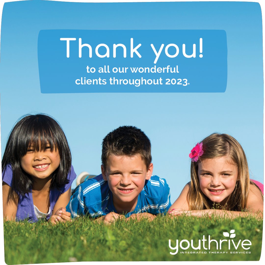 Thank you to all our wonderful clients, families and the community for your support throughout 2023!

We look forward to helping you thrive in 2024 🙌

#Youthrive #Thankyou #NewYear #Goodbye2023