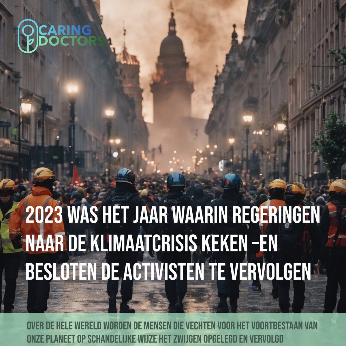 Steeds meer bezorgde burgers laten hun stem horen omdat de overheid de klimaatcrisis onvoldoende aanpakt. Pak niet bezorgde jongeren, ouders en grootouders aan die een leefbare planeet willen voor mens, dier en natuur. Pak de vervuilers zoals de olie- en bio-industrie aan.