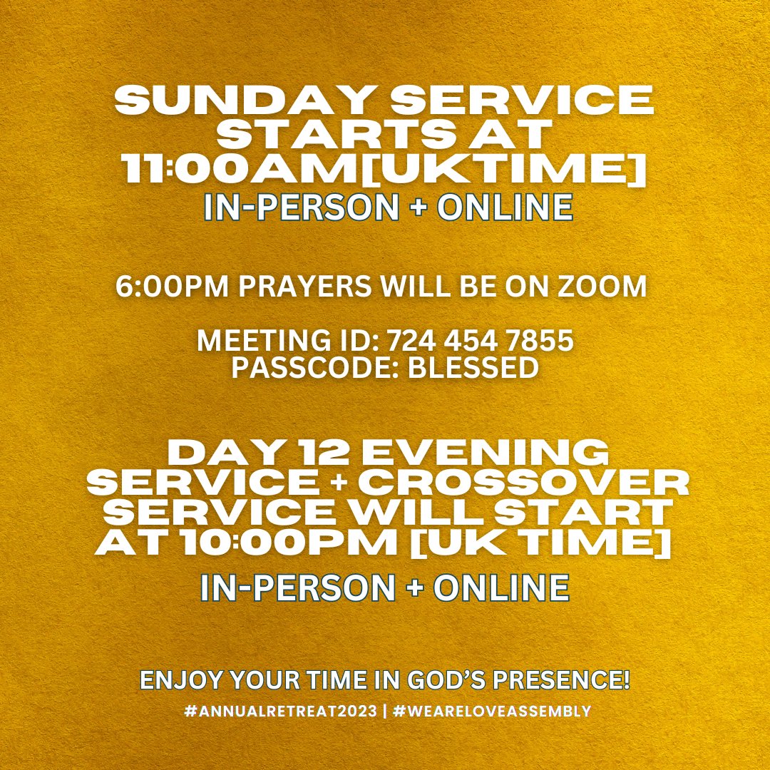 LoveAssembly's tweet image. DAY 12 - Annual Retreat 2023