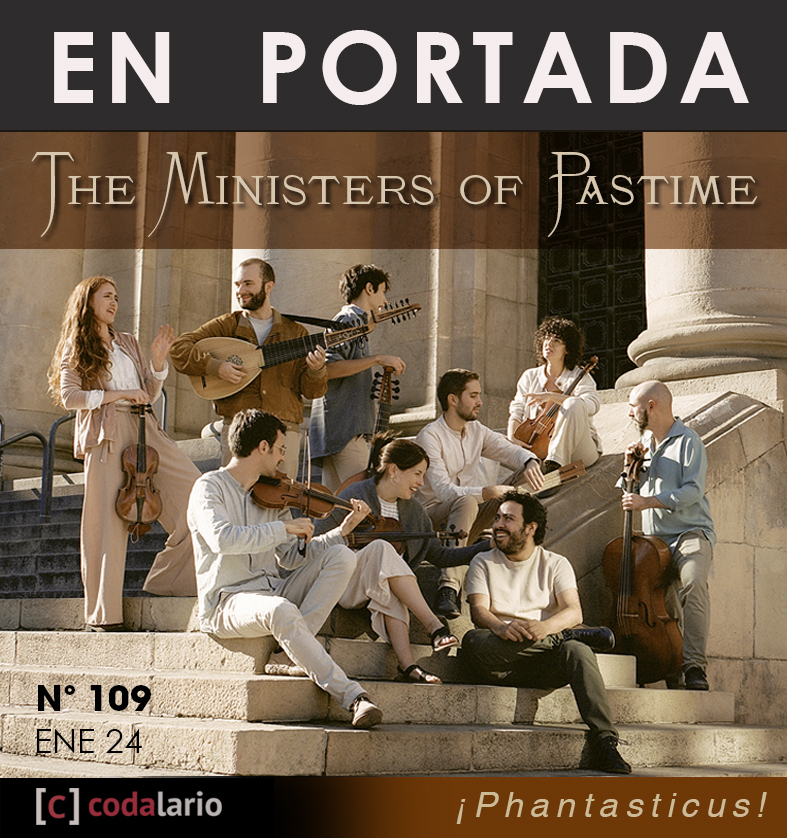 Codalario's tweet photo. El conjunto historicista barcelonés The Ministers of Pastime [@MinistersOfPast], que conforman Ignacio Ramal, Sara Balasch, Ángela Moro, Alaia Ferran, Marc de la Linde, Guillermo Turina, Alberto Jara, Jeremy Nastasi y Joan Seguí, inaugura el 2024 como portada de CODALARIO.
📷 Karolina Fafińska.