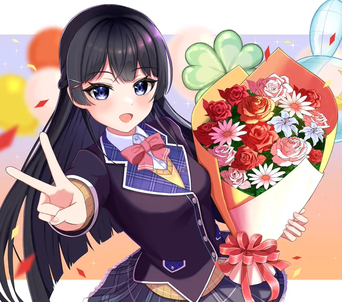 #2023年自分が選ぶ今年の4枚 今年は応援広告を描かせてもらったりコミケに向けてコンセプト統一で頑張ってきたり新しい経験できた年でした!2024年も頑張ります