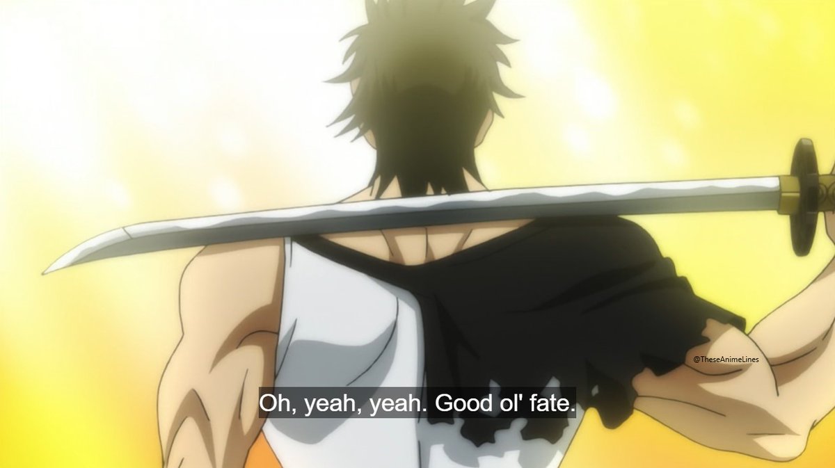 TheseAnimeLines's tweet photo. Oh, yeah, yeah. Good ol' fate. I hate that crap. Who the hell's gonna abide by that? I'm gonna do what I want, even if it means I have to crush fate itself.
~ Sukehiro Yami || Black Clover

#AniTwt https://t.co/T7pgoXhtfT