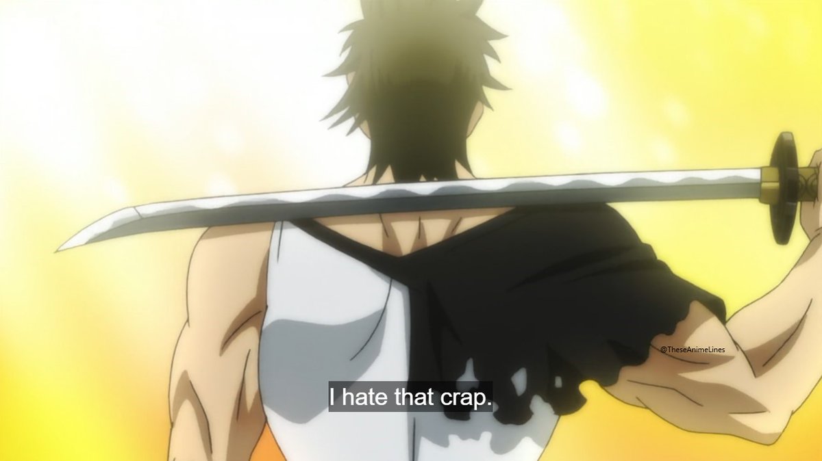 TheseAnimeLines's tweet photo. Oh, yeah, yeah. Good ol' fate. I hate that crap. Who the hell's gonna abide by that? I'm gonna do what I want, even if it means I have to crush fate itself.
~ Sukehiro Yami || Black Clover

#AniTwt https://t.co/T7pgoXhtfT