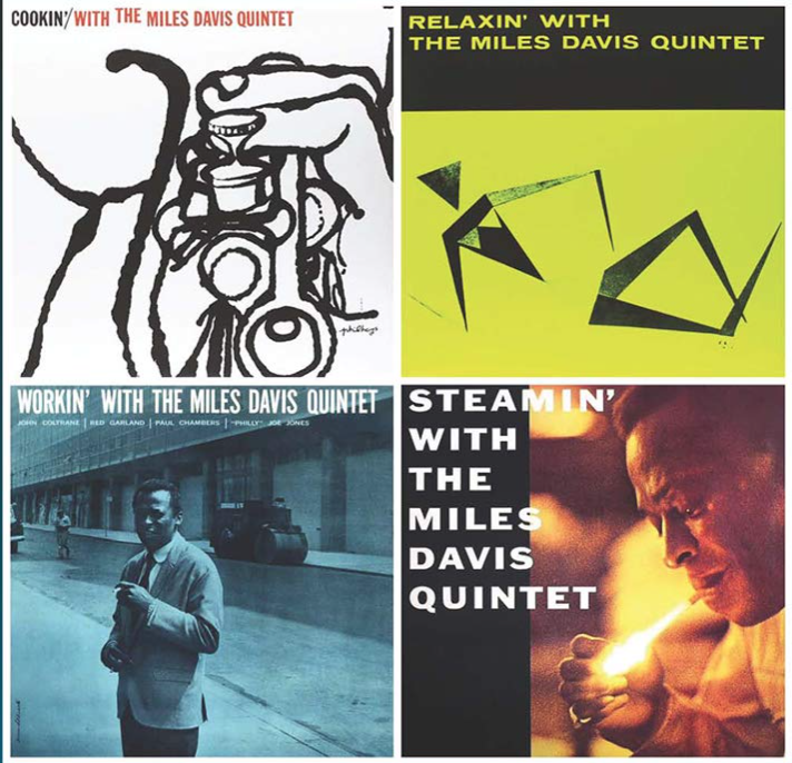 tomlucente's tweet photo. @Philak282 Got to give this one to #MilesDavis. In just 2 days (May 11 &amp; October 26, 1956) his first great quintet (with Coltrane, Garland, Chambers, and Jones) recorded enough material for what would become four timeless Prestige classics: Cookin', Relaxin', Workin', and Steamin'. https://t.co/6Xv0cJmrHd