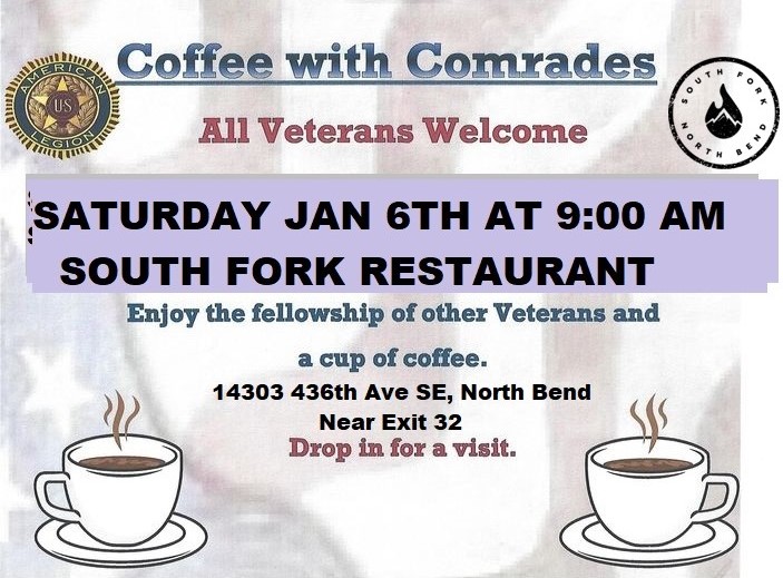 post_79's tweet image. Come all veterans to our first 2024 Coffee With Comrades which we hope to make a recurring meetup or all Veterans not just Legionnaires or VFW.