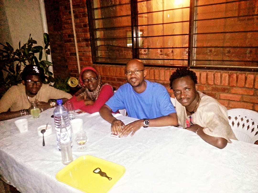 Historic Picture of Riderman Riderzo, Miss Jojo and Man Martin with Ferwacy president Bayingana aimable sitting together to finalise a project of producing a song for Tour du RWANDA. 2012. 🇷🇼🚴🎵📈