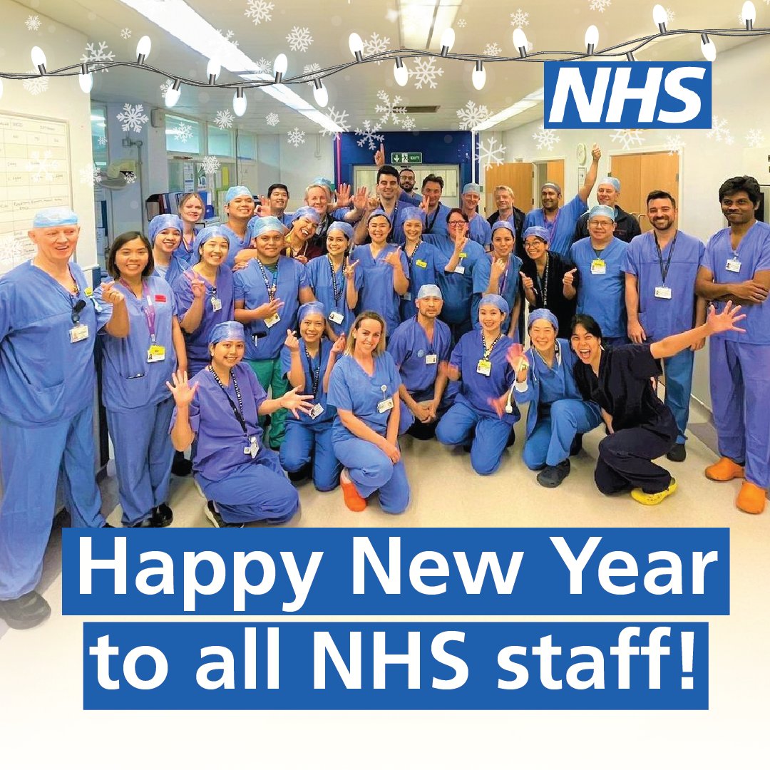 Whether you have been working on the wards, cooking meals for patients, portering, operating, prescribing or everything in between, thank you for your hard work this year. Wishing you a very Happy New Year.