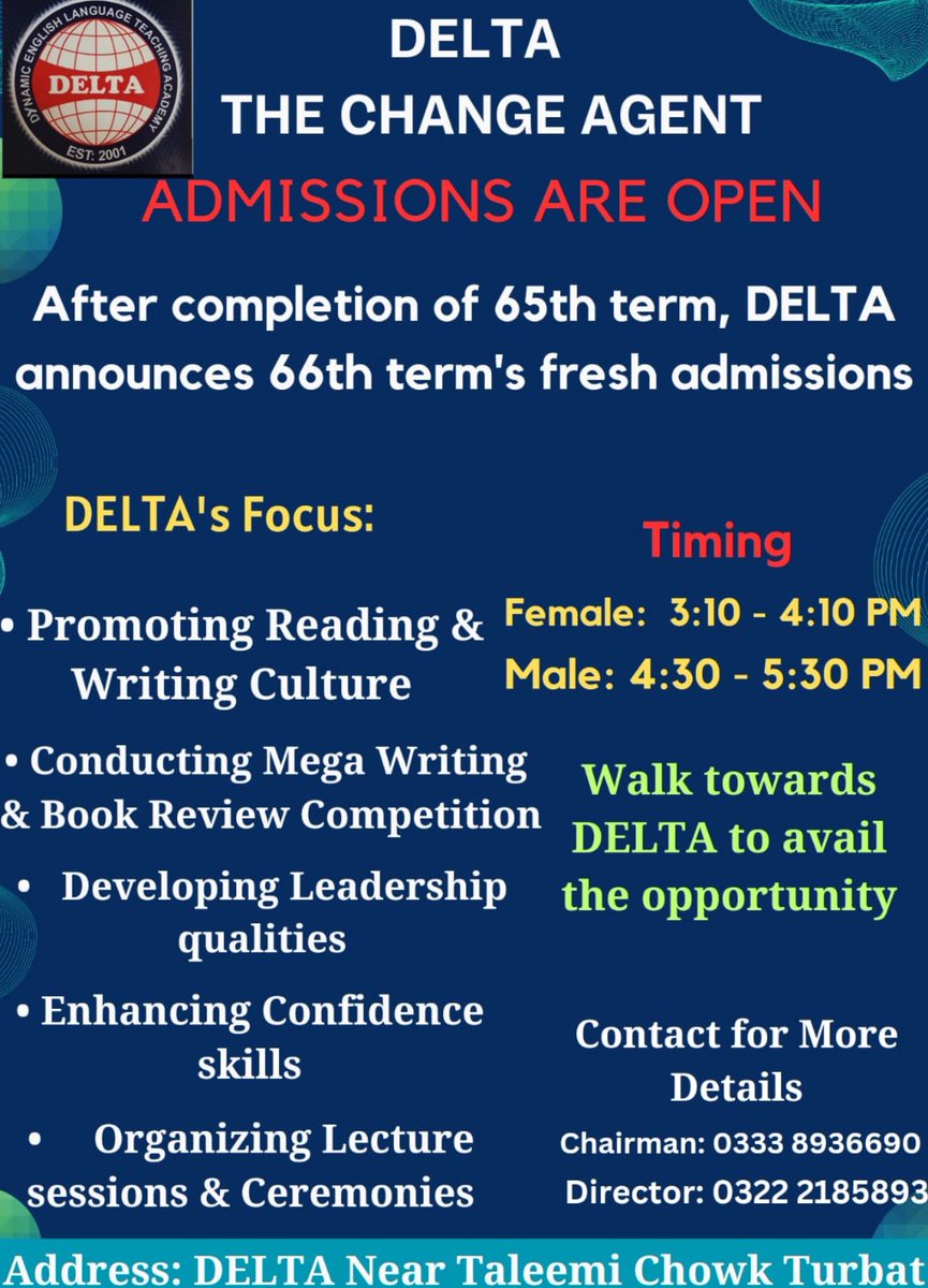 DELTAthechange2's tweet photo. 66th term’s admission https://t.co/ibbBY72ubE