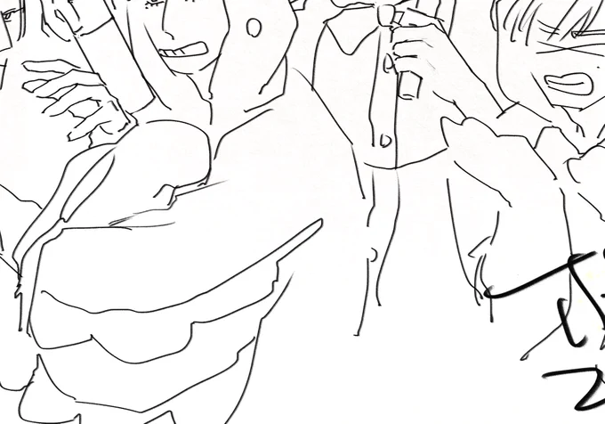 こたつで寝落ちしてたので描き納めかもしれんな 