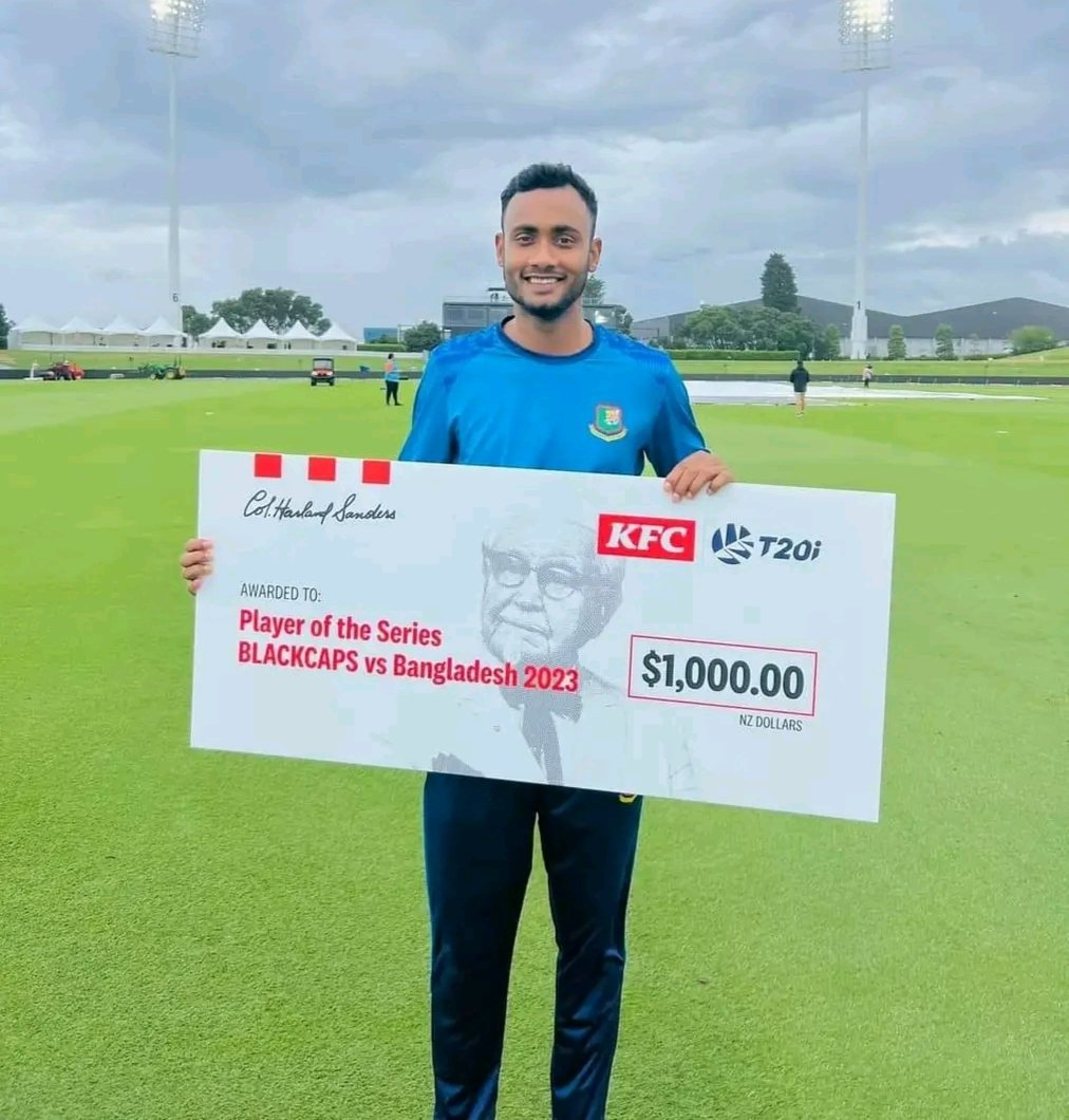 Player of the series 🔥
That's a huge achievement for Shoriful Islam. 

#NZvBAN