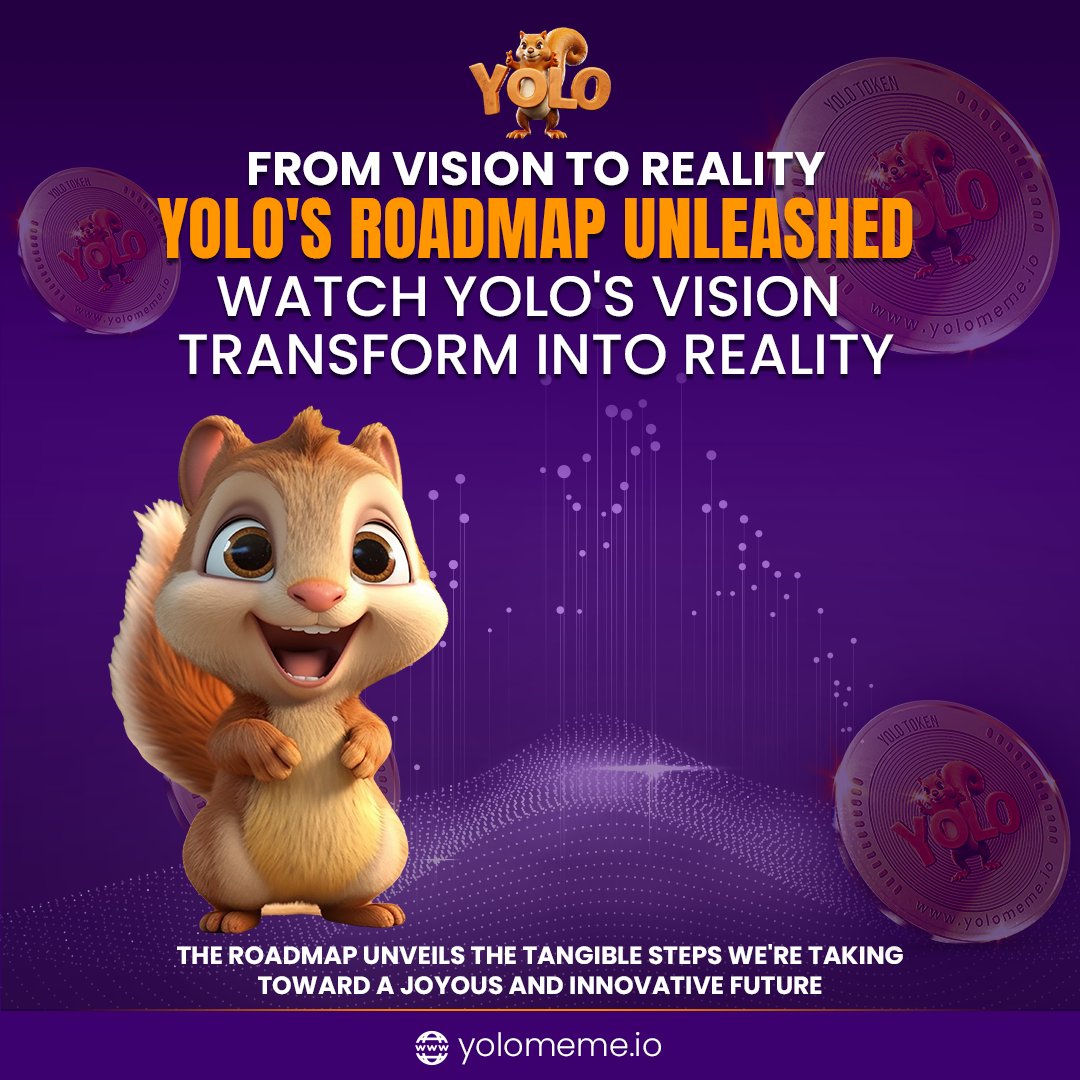 _YOLOmeme_io's tweet photo. 🚀 YOLO's Vision Unleashed: Journey Through the Roadmap! 🗺️
🌐Mapping Joyful Innovation🚀 #YOLOVisionUnleashed #RoadmapRevealed
🎢Steps to Joy💡 #StepsToJoy #YOLORealityCheck
🚗Innovative Milestones #YOLOInnovationMilestones #RoadmapProgress
🌈YOLO Navigation🚀#RoadmapAdventure https://t.co/AIKhonUIAe