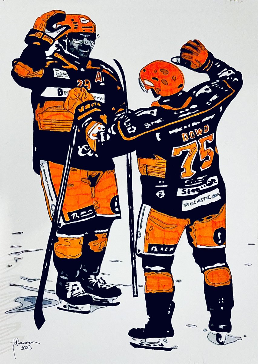 HollywoodArtLH's tweet photo. #RobertDowd #Dowd #ScottAllen #Allen #Sheffield #SheffieldSteelers #Steelers #SteelersHockey #Elite #EIHL #Art #Artist #Artwork #FanArt #Drawing #Sketch #Ink #InkArt #InkDrawing @dowdy75 @steelershockey Hand drawn using Spectrum Noir ✍️🏒 https://t.co/dUlaPToGDI