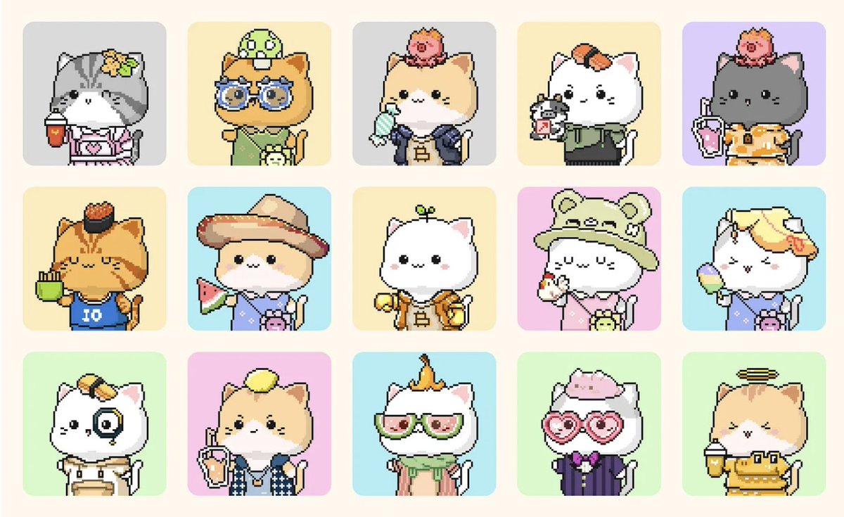 Genesis #BitcoinCats #NFTs will soon launch on BakerySwap!

Don’t miss out on these super cute cats on #Bitcoin

Win 3 WL spots:
1. Follow <a href="/BitcoinCats1Cat/">Bitcoin Cats</a> &amp; <a href="/bakery_swap/">BakerySwap</a> &amp; <a href="/leochain0/">leochain</a> 
2. Like, RT, @ 3 friends

Don't forget to set a cat as your profile pic: